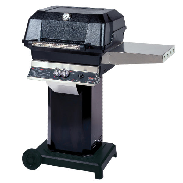 MHP Model JNR4DD Grill on Black Column Base