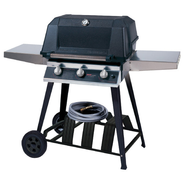 MHP Model WHRG4DD Hybrid Gas Grill on Aluminum Cart