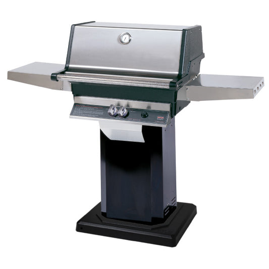 MHP Model TJK2 Gas Grill on Black Aluminum Column